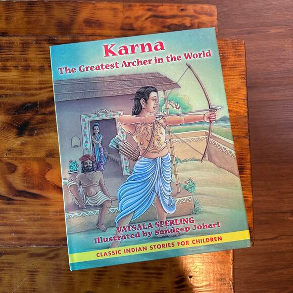 Karna The Greatest Archer In The World Indian Stories For Children Hardcover - Picture 1 of 11